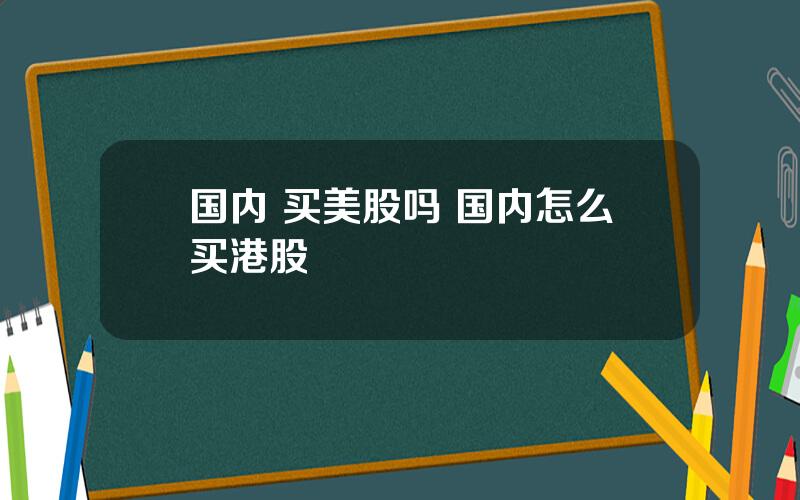 国内 买美股吗 国内怎么买港股